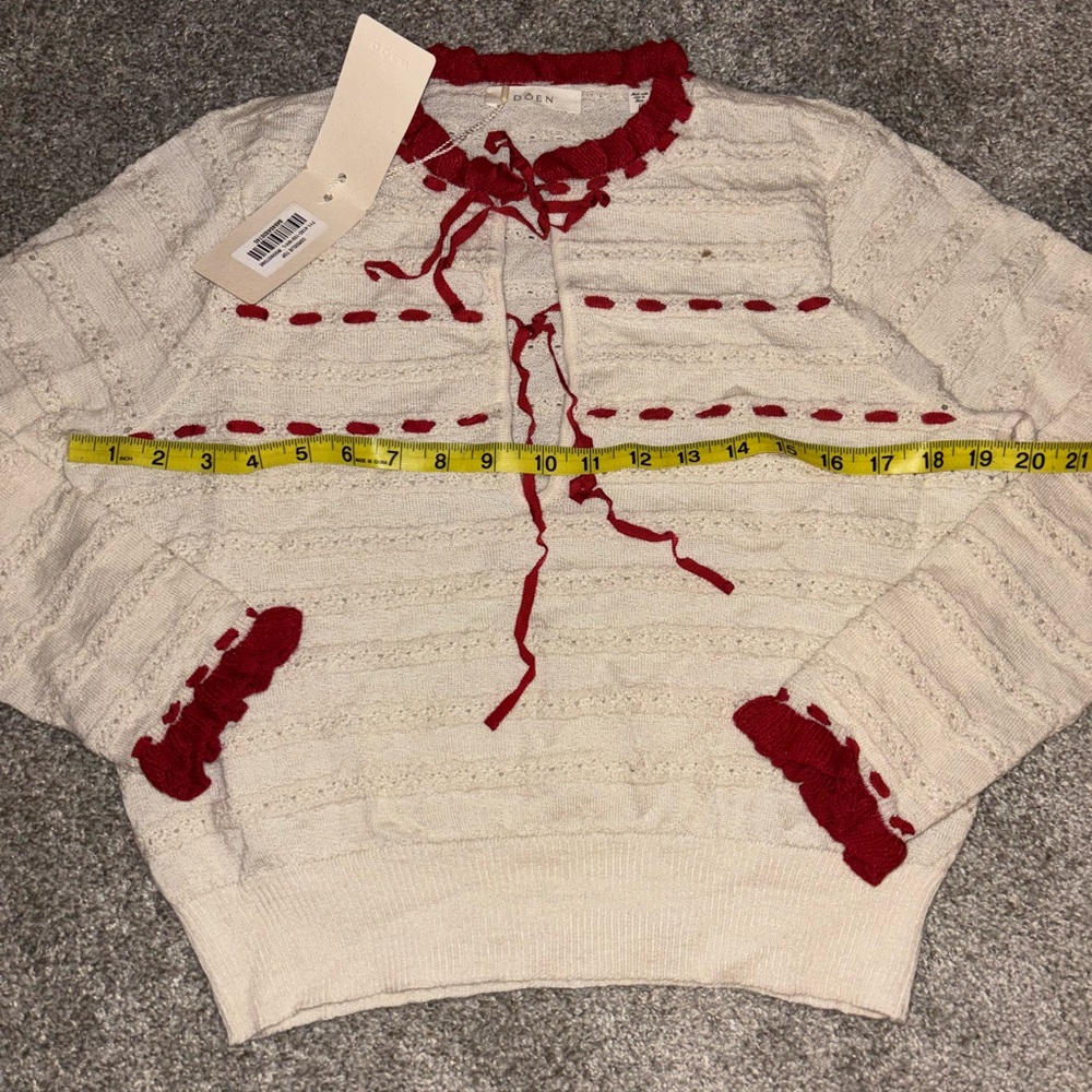 NWT Doen Cordelie Top in Moonstone and Wild Cherry /Large/ - Picture 5 of 8